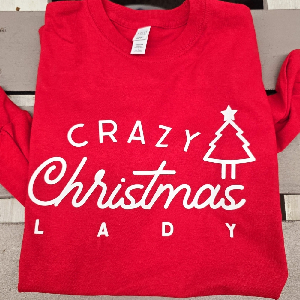 Crazy Christmas Lady Tee